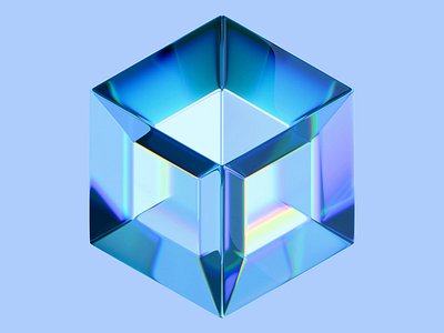 Holographic Cube 3d abstract animation blender