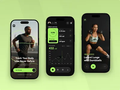 Metrik — Smart Fitness Tracking appdesign fitness fitnessapp fitnesstracking mobile app productdesign ui uiuxdesign
