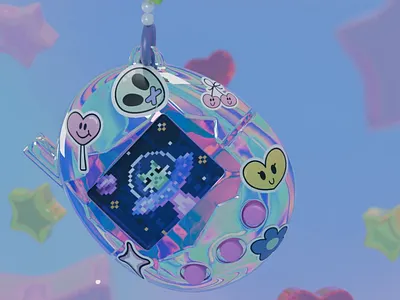 Tamagotchi 3danimation blender cute tamagotchi