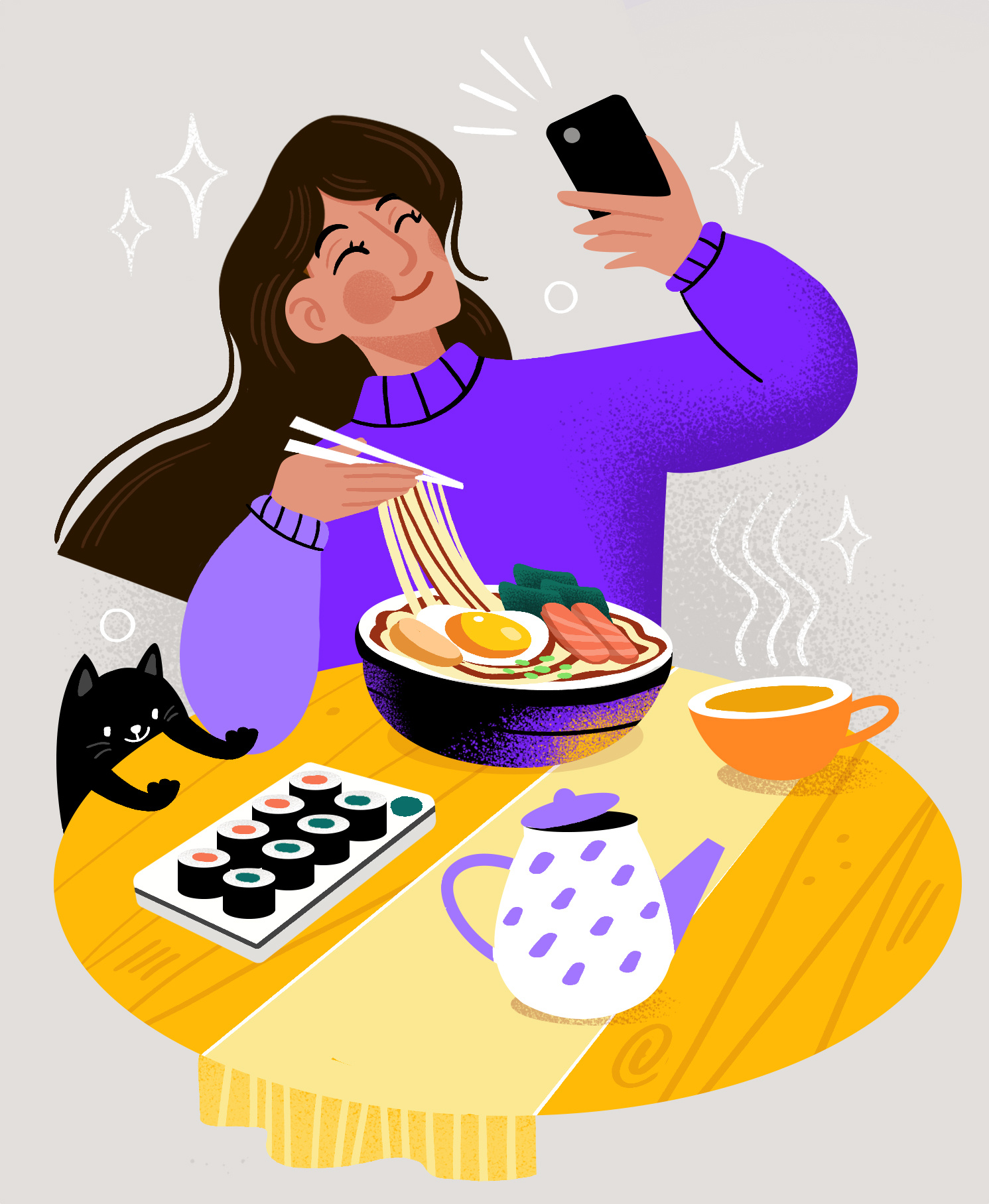 hobby illustration series adobe illustrator adobe photoshop art artwork beauty cartoon cat character colorful design digital illustration dribbble flat design graphic design illustration illustration art kids social media vector woman