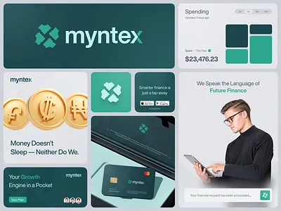 Myntex - Fintech (Branding) animate b2b bank banking brand brand design brand identity branding branding concept dipa inhouse finance fintech investment minimalist modern payment saas startup visual identity wealth