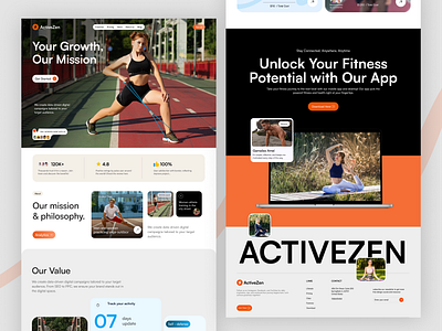 Fitness Website Design figmadesign fitnessdesign fitnesswebsite inspiration landingpagedesign personaltrainer responsiveui ui uichallenge uxdesign uxisrat webdesign websitedesign wellness