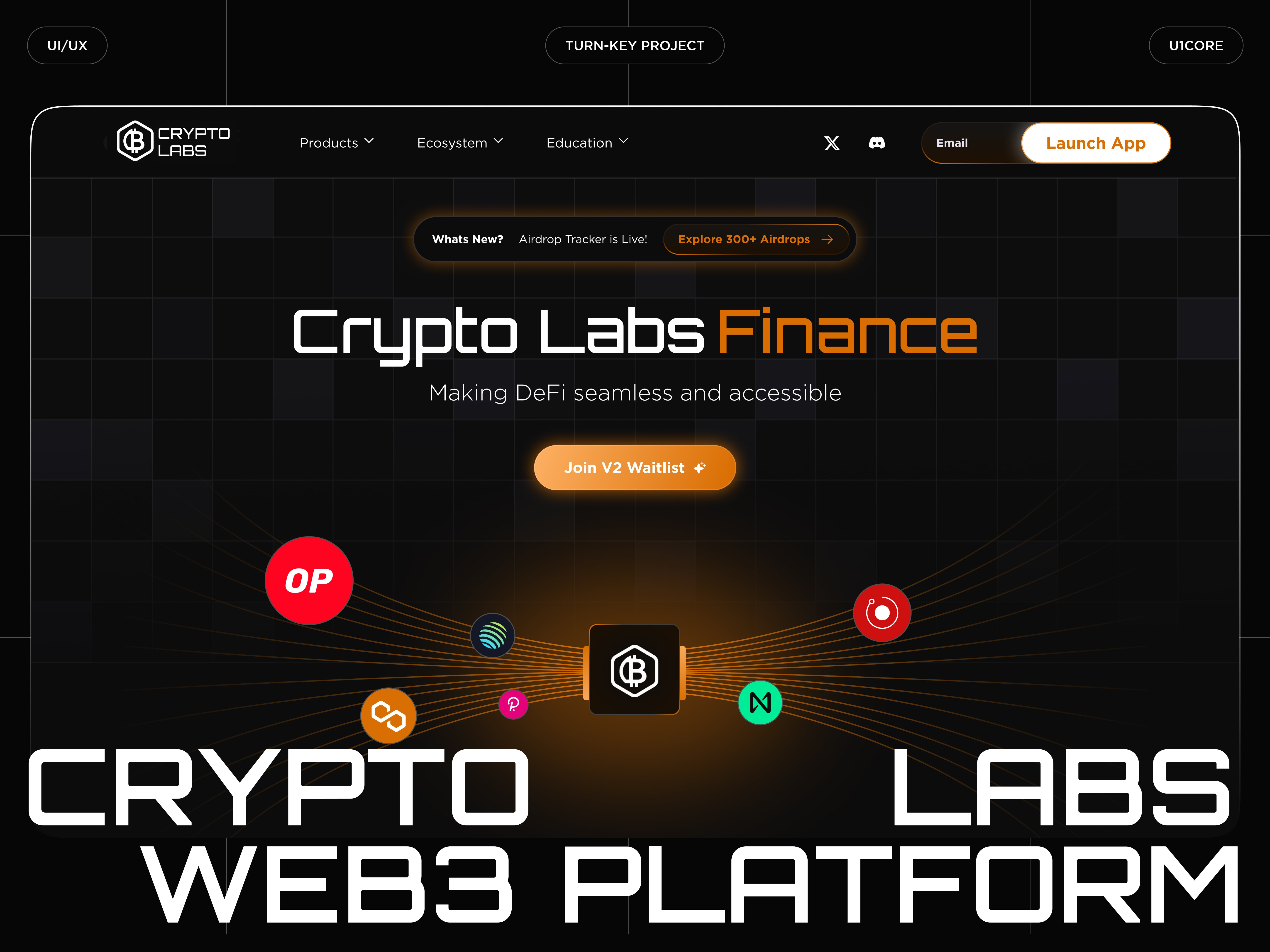 Crypto Labs – Web3 DeFi Dashboard & Ecosystem Platform 3d ai blockchain crypto crypto dashboard crypto portfolio crypto ui kit decentralized finance defi design finance productdesign token platform ui ux web3 web3 app web3 design yield farming