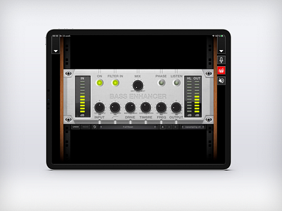 Red Rock Sound Bass Enhancer AUv3 Plugin for iOS design graphic design ios ui ux