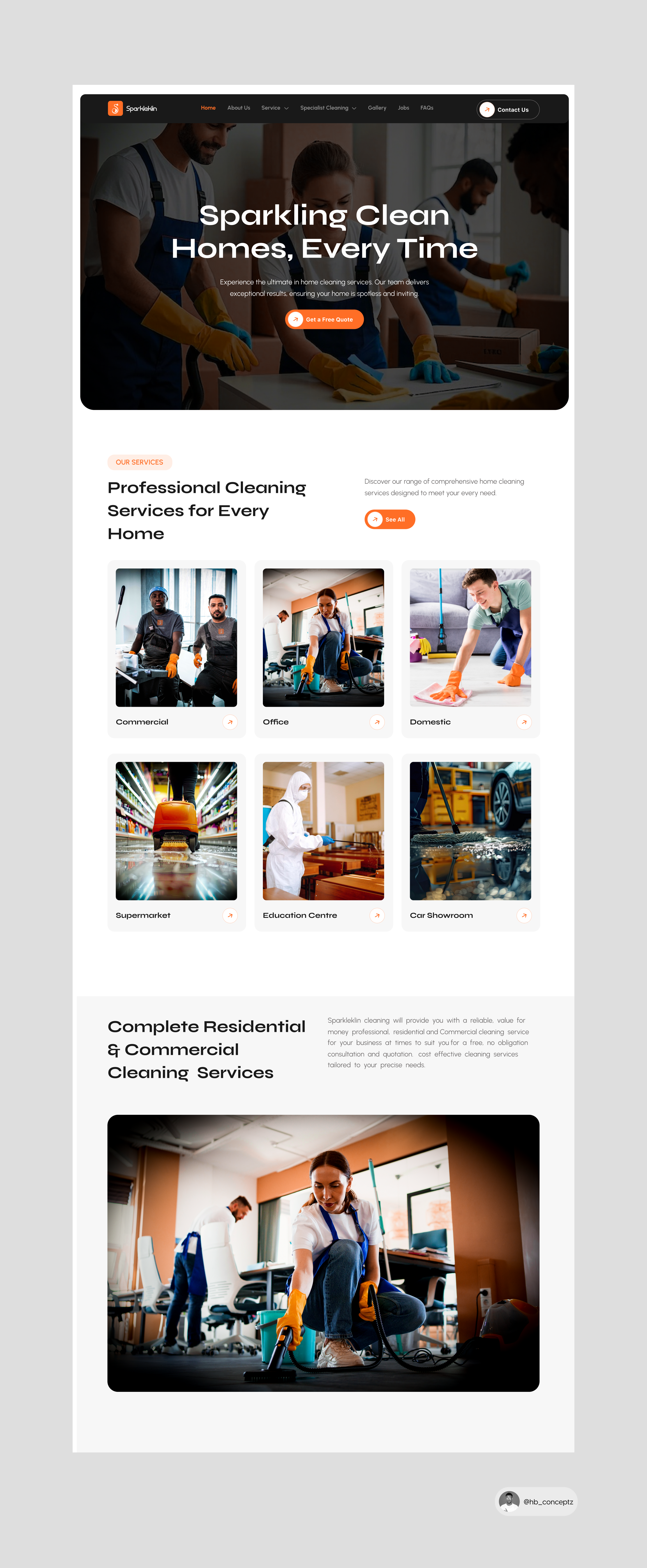 Sparkleklin Cleaning Landing Page Design cleaning website cleaningwebsite fintech landingpage product design product designer uiux uiux designer website design website designer