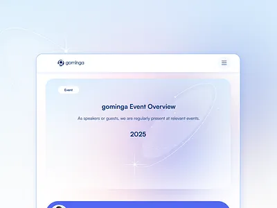 gominga event page app branding design graphic design illustration landing page logo ui vector web design
