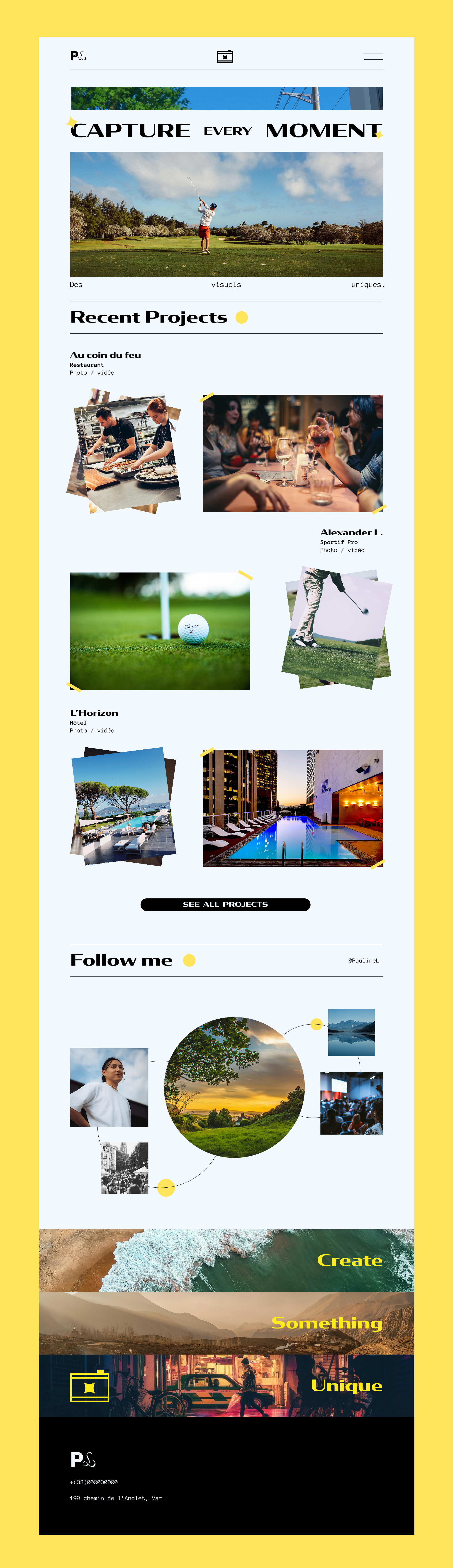📸 Capture Every Moment – Photographer Portfolio UI colorful colortheory figma freelance freelancer graphic design illustrator modernui photographer photography typography ui ux vibrant