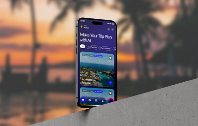 AI-Powered Trip Planner App UI with Smart Voice Assistant ai based voice assistant branding high fidelity mobile app mobile app ui trip maker ai trip planner ai trip planner app ui ui uiux visual design voice assistant wireframe