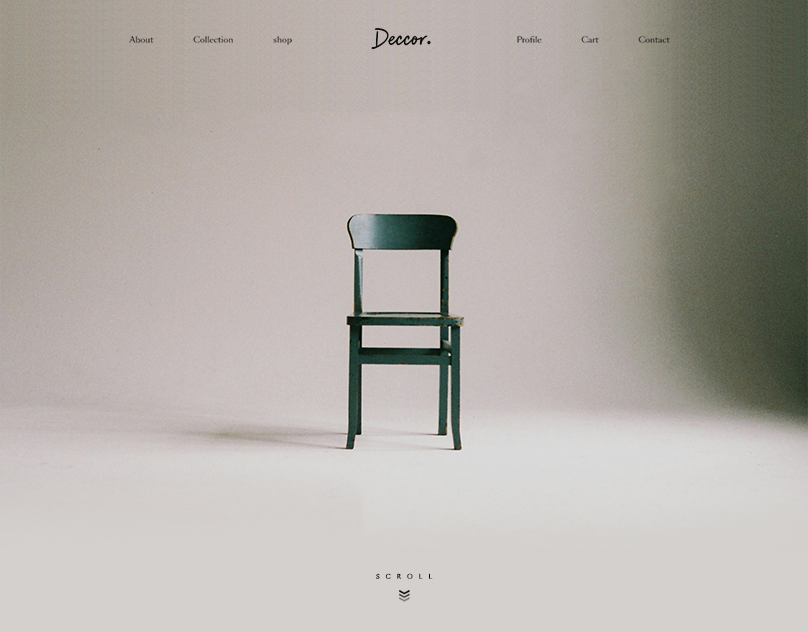 Deccor. adobe xd branding landingpage ui web