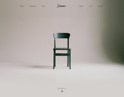 Deccor. | furniture landing adobe xd branding landingpage ui