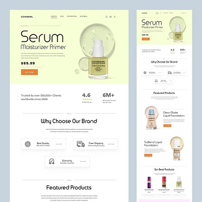 landing page design branding graphic design ui