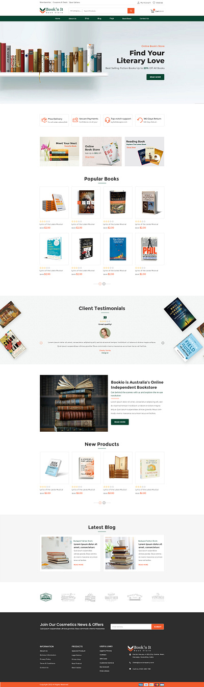 Book’n It – Online Bookstore UI Design books bookshop bookstore cleanui ecommerce graphic design librarydesign literature logo minimaldesign modernui onlinestore reading responsiveui shopifydesign uiinspiration uiux uxdesign webdesign