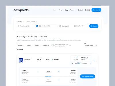 Flight Booking Web App UI – Compare & Book with Travel Points book booking case study filters flight flight booking flight booking webapp flight comparison flight search freelancer loyalty program ui model modern webapp popup responsive web design saas saas web app design ui ux design web app ui webapp
