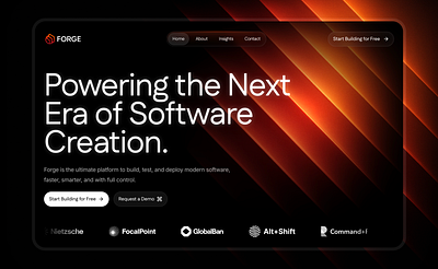 Software Company Hero Design Concept app design framer graphic design hero logo minimal modern software ui uiux ux webdesign website