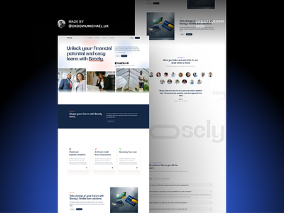 Landing page for a Loan Provider company ui