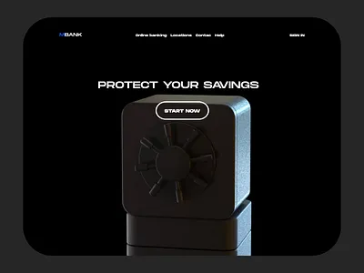 Landing Page MBANK Animation 3d animation branding designer graphic design illustration landing landing page nimator render ui ux website
