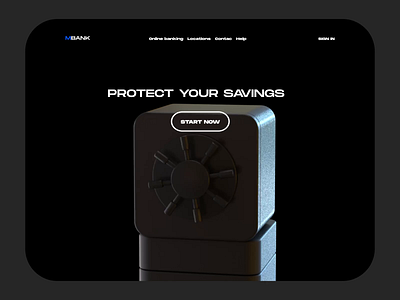 Landing Page MBANK Animation 3d animation branding designer graphic design illustration landing landing page nimator render ui ux website