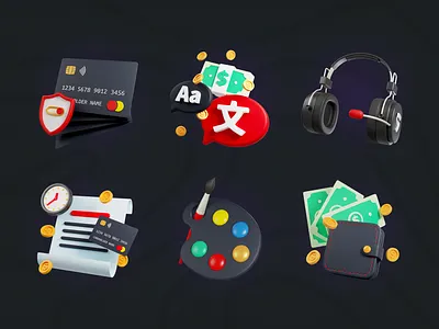 3D Web Icons for Product Feature Highlights 3d 3d motion 3d render 3dmodeling 3drender animation blender blender3d cinema4d custom icons motion motion graphics visualization