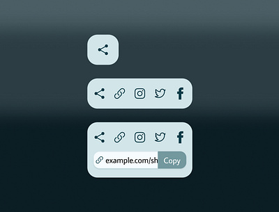 Daily UI Challenge - Day 10 - Social Share button challenge dailyui design figma share socialshare ui ux