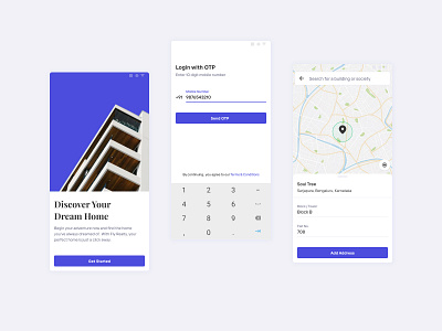 Real Estate App - Login mobile property management real estate realtor ui design ux design