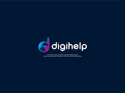 Digihelp Logo app branding design graphic design illustration logo typography ui ux vector