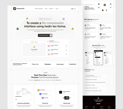 File Compress Landing Page - Towhid designshowcase figma filecompression minimaldesign uidesign uiux uiuxdesign ux responsivedesign webdesign