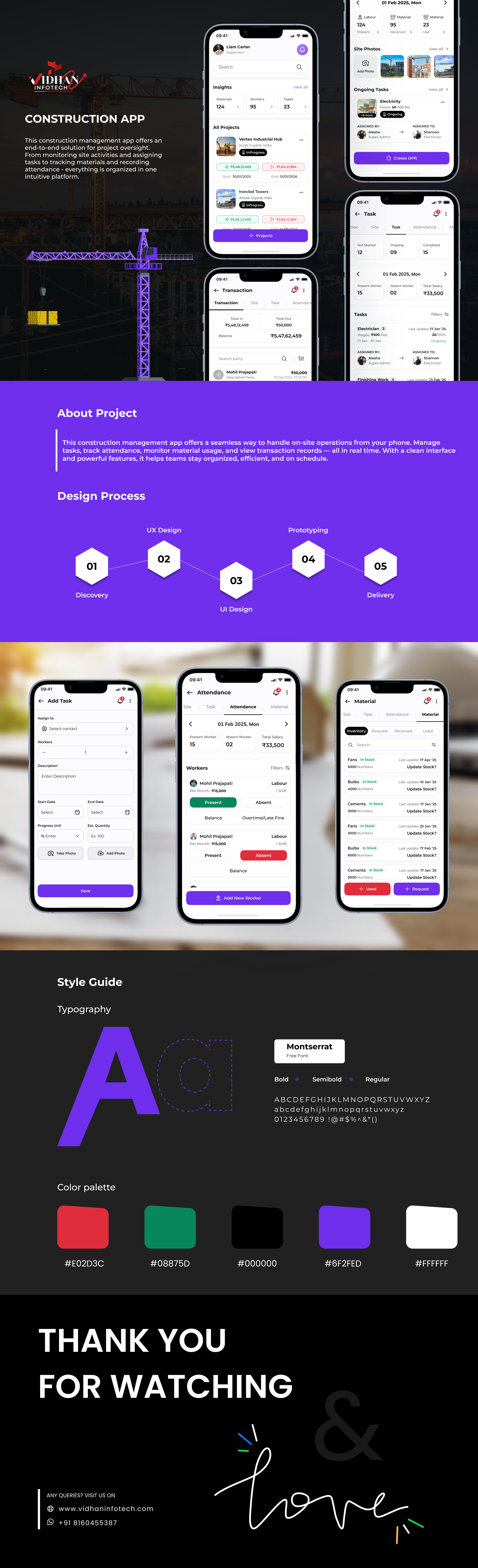Construction App figma illustration mobileapp