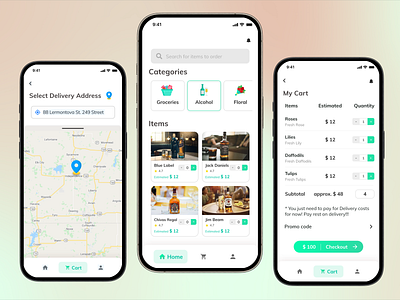 On-Demand Grocery Delivery App Design app app concept app design cleanui courierapp deliveryappdesign design dribbbledesign dribbbleshots instantdelivery lastmiledelivery limitlessapp logisticsapp ondemanddelivery smartdeliveryapp ui ux uxdesign