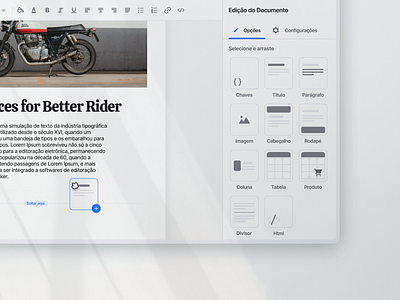 Document Builder para CRM • B2B • SaaS assign assign document builder constructor crm doc ui ui design usabilidade