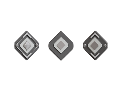 3D Valorant Rank - Silver 3d 3dicon 3dicons 3dobject branding design icon icon design valorant