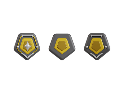 3D Valorant Rank - Gold 3d 3dicon 3dicons 3dobject design icon icon design valorant