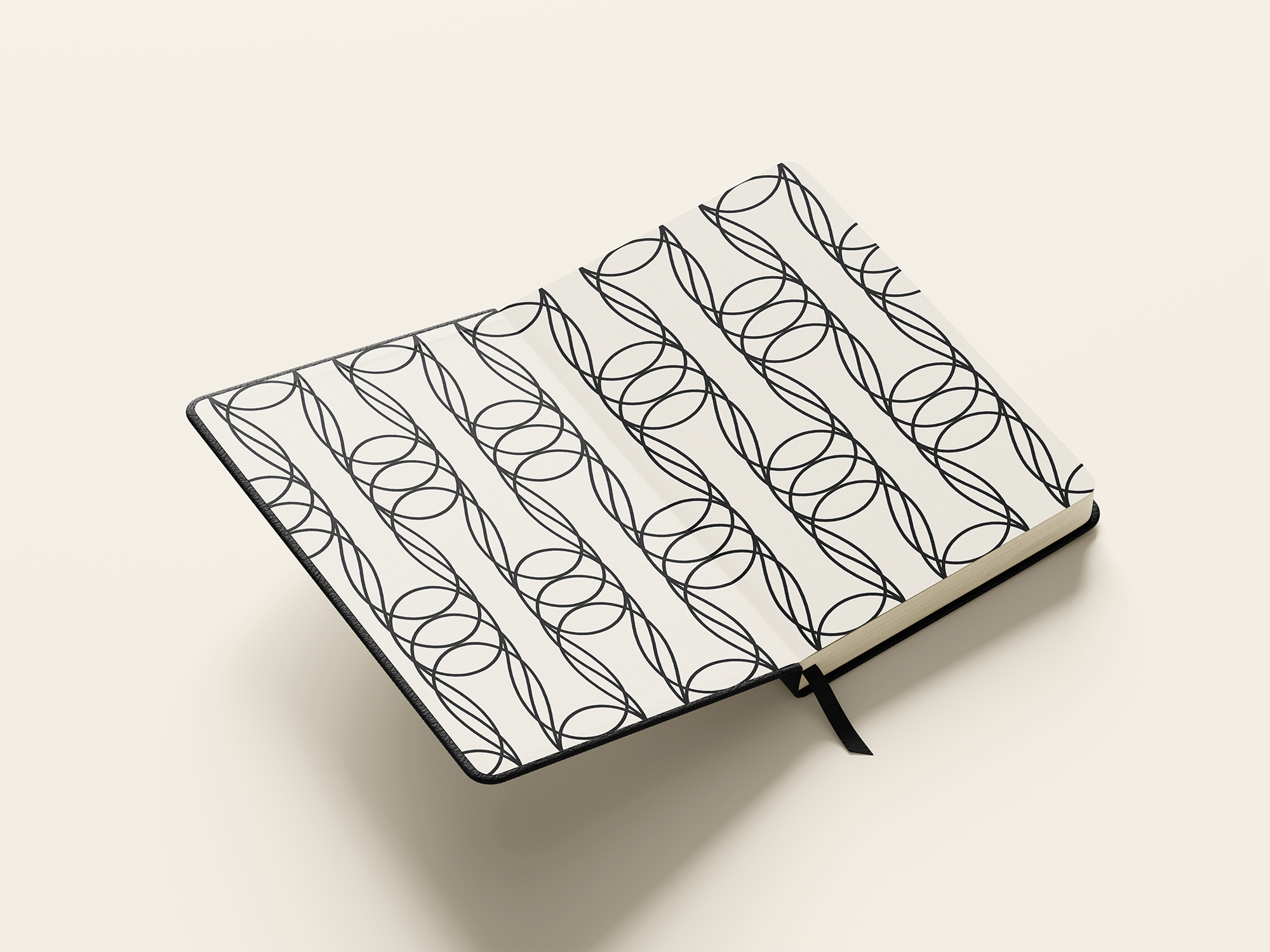 Entangled Pattern Inside Cover Paper book book cover book design cover design graphic design illustration journal liner paper notebook pattern sketchbook stationery