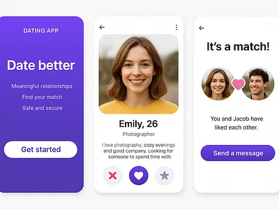 Dating App Design daily daily ui daily ux dating dating app design graphic design mobile mobile app mobile app design new ui ui design uiux ux ux design