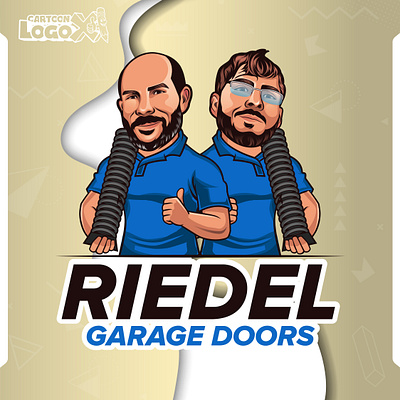 Custom Cartoon Logo for Garage Door Business - Cartoon LogoX cartoon logo cartoon logox cartoon logox texas character design custom logo garage door branding garage door character garage door company garage door design garage door fix garage door illustration garage door mascot handyman logo home improvement logo designed by cartoon logox repair service small business branding
