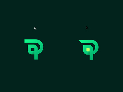 Letter P with Leaf logo concept green logo leaf logo letter p logo nature logo tree logo
