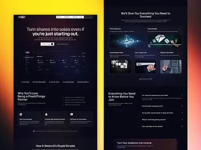 Website for a SaaS Platform affiliate website creative design landing minimal saas saas website sales focused website ui web