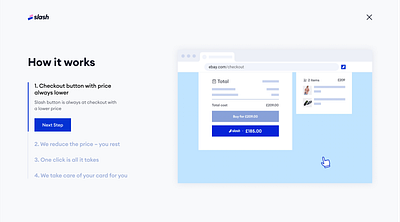 Slash Onboarding coversion design onbarding product design ui ux web