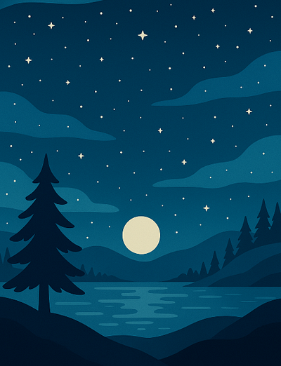 Starry Night night nightriver river star