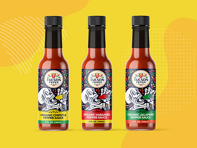 Hot Sauce Bottle Design bottle colorful fun hot sauce packaging skeleton skull spicy