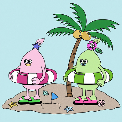 beach artwork characterart characterdesign digitalart digitalillustration illustration