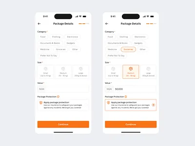 Package Details app app design design interface logistics mobile app ui ui design uiux