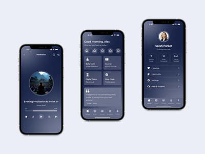 Willow - Mobile App app appdesign journal meditation mobile app ui uidesign uiux ux uxdesign wellness wellness app willow