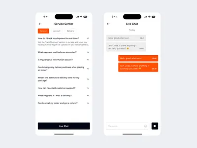Support Screen app design interface live chat mobile app support ui ui design uiux ux design