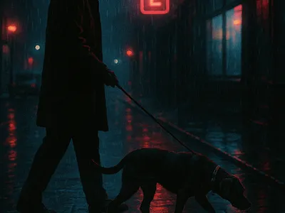 A walk with the dog at night art artatnight dogandman night nightwalkwithdog walk