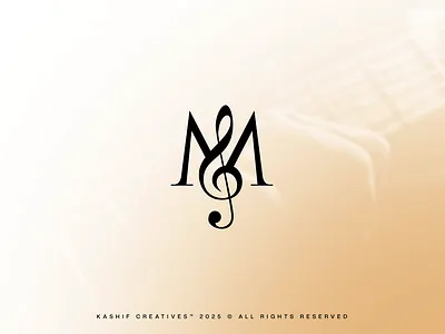 M Music Logo brand identity branding brandmark design eventlogo graphic design icon illustration logo logomark logotype luxurylogo mlogo musiclogo musicnotes weedinglogo