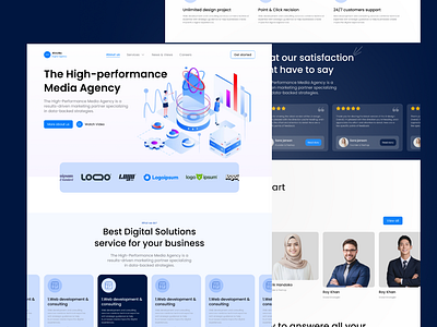 Digital Agency Landing Page agency agency design agency website branding wesite build website creative website digital agency landingpage marketing agency marketing agency website marketing landingpage marketing website uiux design website design