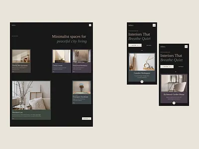 Nōma — Premium Interior Studio Website // 003 architecture case study company profile digital elegance interior interior design luxury minimalist modern personal website portfolio property website real estate studio style ui ux web design website website layout