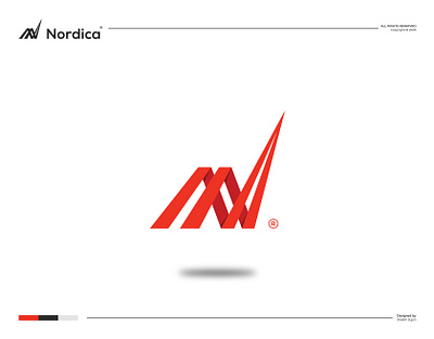 Nordica Logo Design (Unused) best logo designer best logo maker branding company logo corporate logo creative logo designer graphic design great logo designer letter logo letter n logo logo design logo for usa company logo mark logos modern n logo n logo shop logo tech logo technology typography