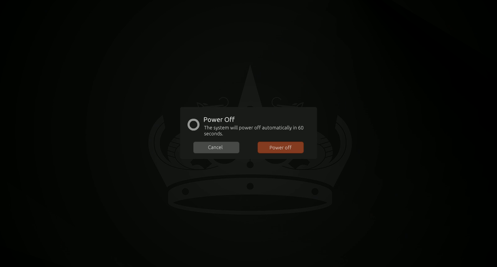 Gnome shutdown prompt