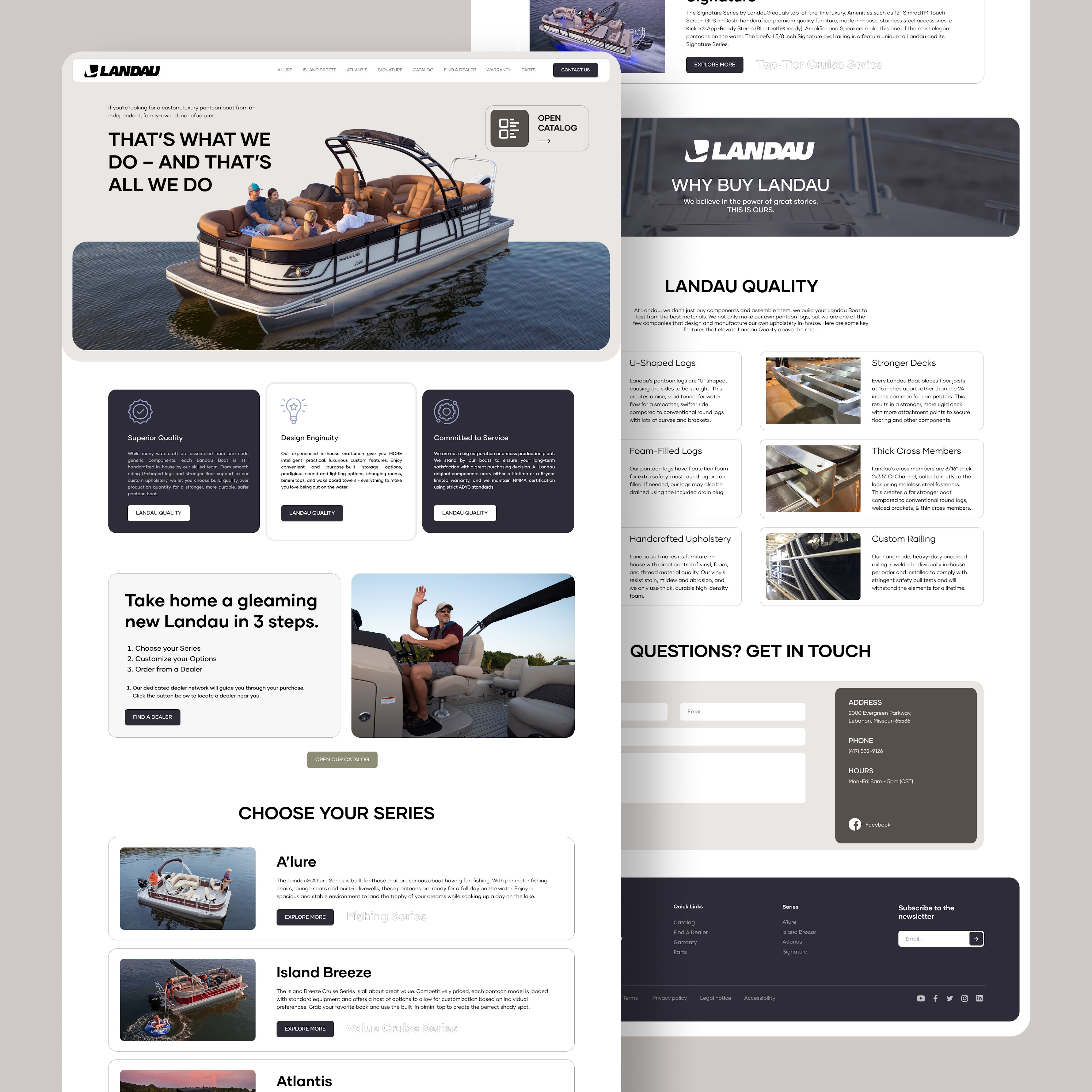 Luxury Pontoon Boat Website Design Project